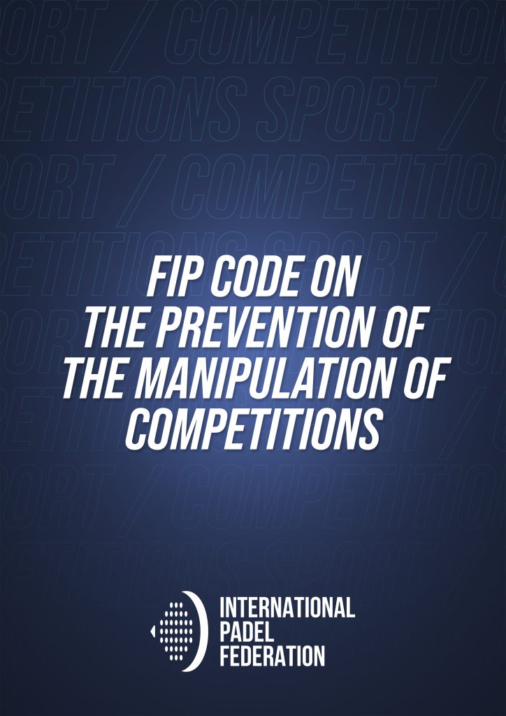 FIP CODE ON PREVENTION OF MANIPULATION OF SPORT COMPETITIONS